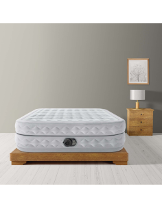 Intex Materasso Matrimoniale Dura-Beam Supreme 152x203x51 cm, Con Pompa Elettrica, Comfort e Resistenza