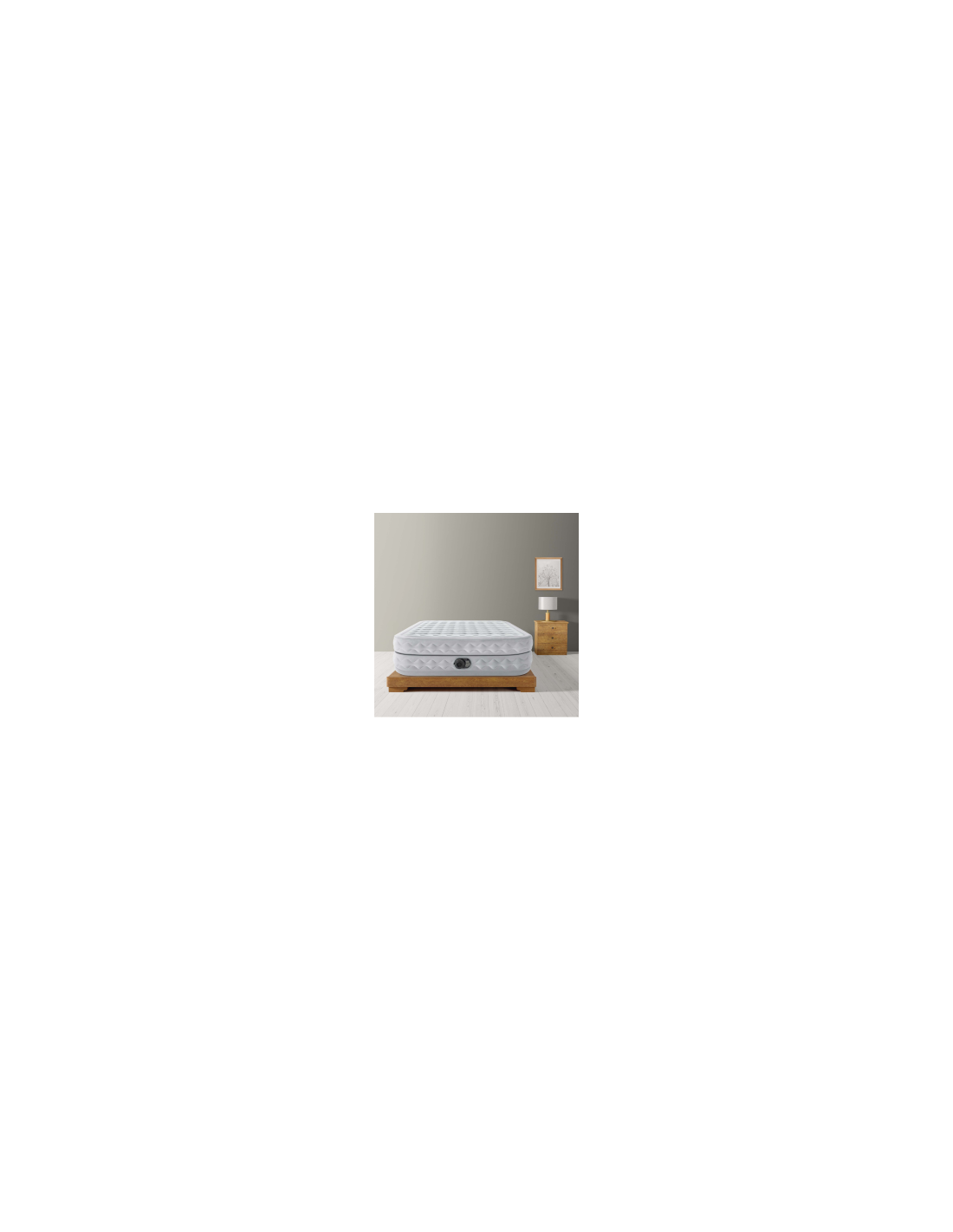 Intex Materasso Matrimoniale Dura-Beam Supreme 152x203x51 cm, Con Pompa Elettrica, Comfort e Resistenza
