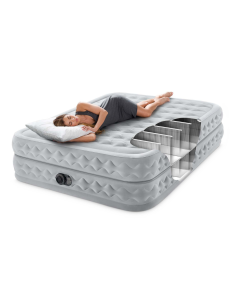 Intex Materasso Matrimoniale Dura-Beam Supreme 152x203x51 cm, Con Pompa Elettrica, Comfort e Resistenza