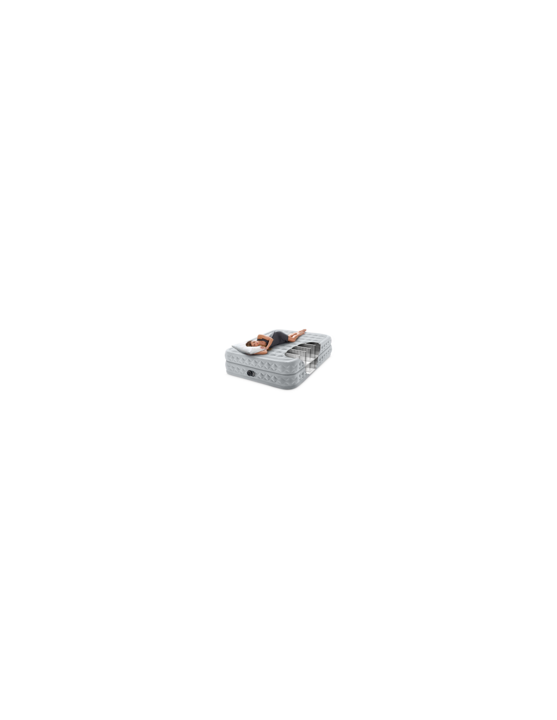 Intex Materasso Matrimoniale Dura-Beam Supreme 152x203x51 cm, Con Pompa Elettrica, Comfort e Resistenza