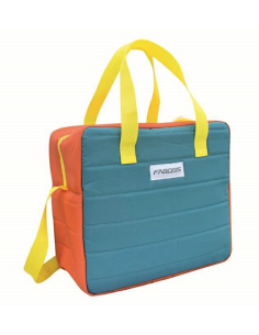FA.BO.SS, Borsa Termica Puffy, 16 Litri, Colori Assortiti, Arancione, Blu, Isolamento Termico, Facile da Pulire