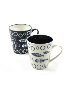 TAZZA 23410 DECORO MARE 340ML ASSORTITO PORCELLANA