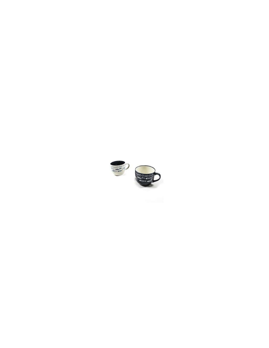 TAZZA 23434 DECORO MARE 540ML ASSORTITO PORCELLANA