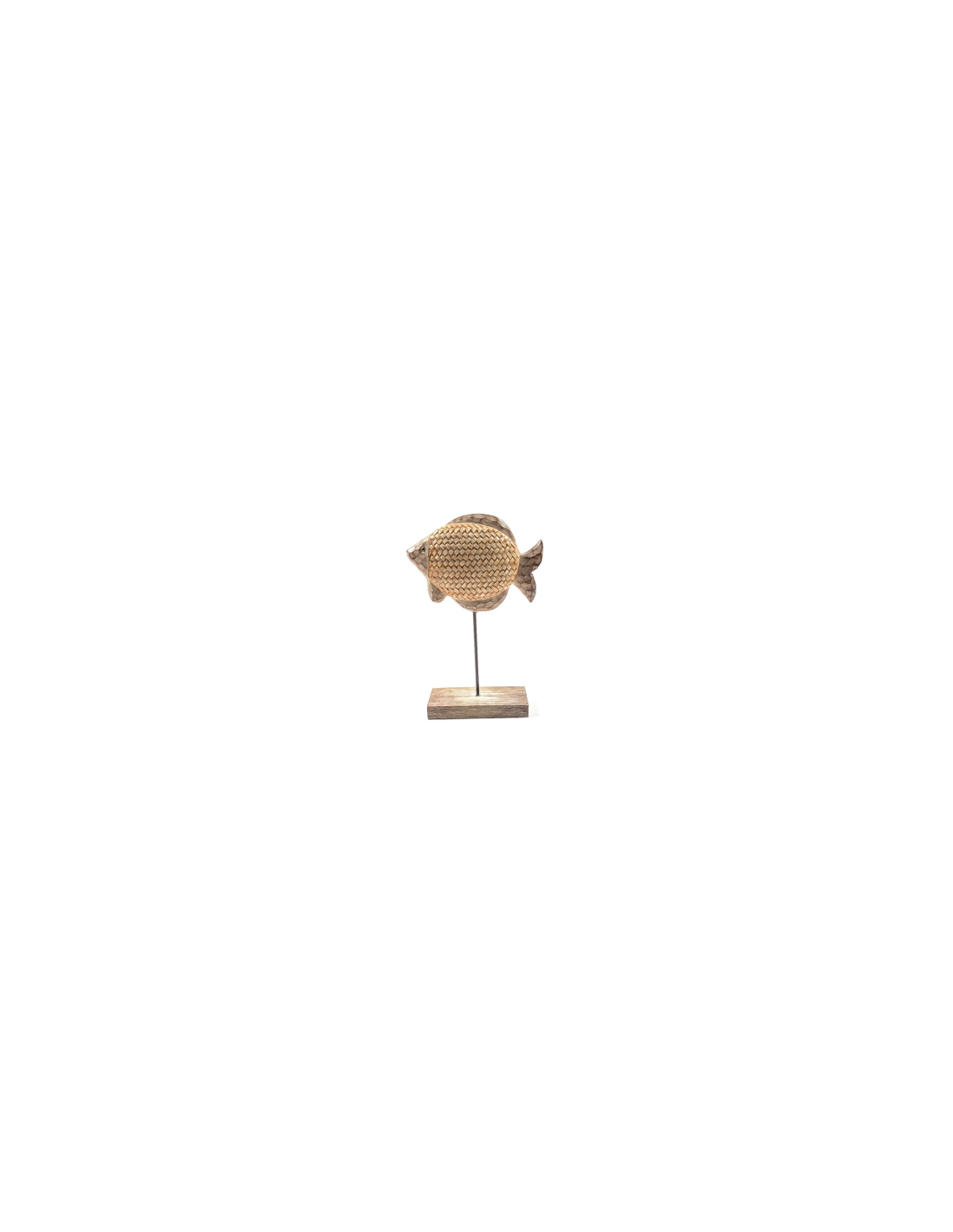FIGURA PESCE 24769 RESINA H33CM CON BASE RESINA