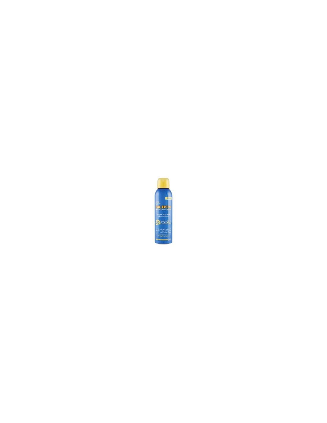 Bilboa Bimbi Spray Solare Bambini Multiposizione con Protezione Molto Alta SPF 50+, 150ml