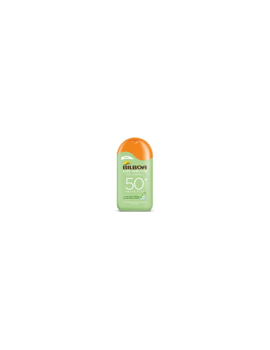 Bilboa, Protezione Solare Corpo Aloe Sensitive SPF 50+, Latte Solare Alta per Pelli Sensibili, 200 ml
