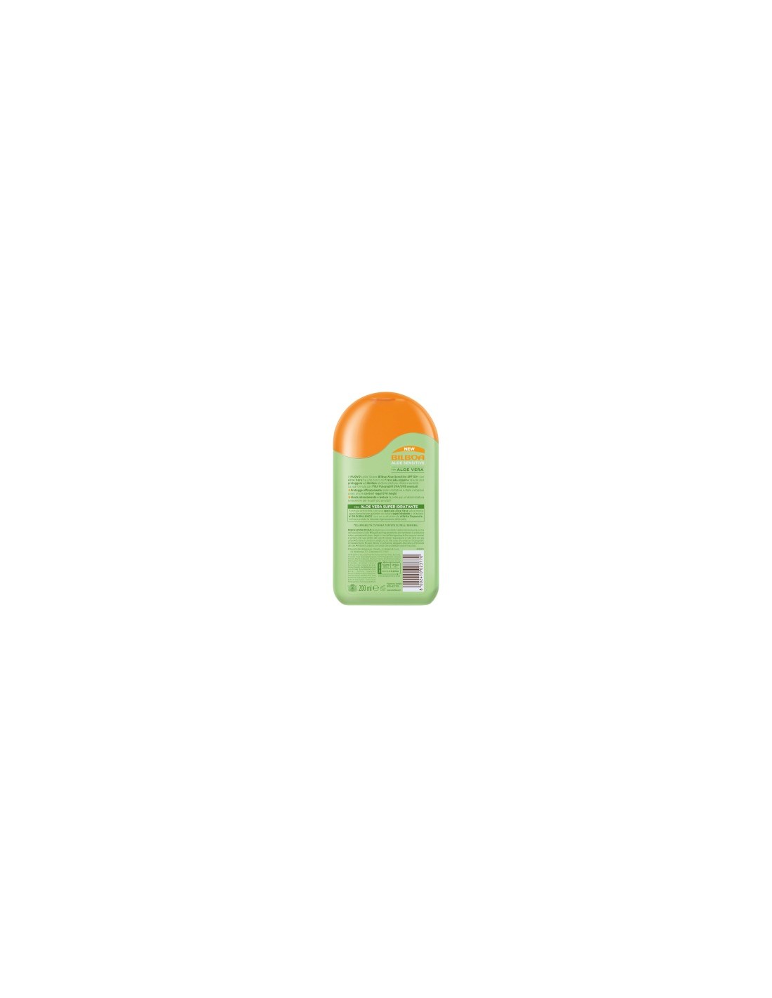 Bilboa, Protezione Solare Corpo Aloe Sensitive SPF 50+, Latte Solare Alta per Pelli Sensibili, 200 ml