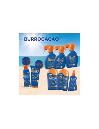 Bilboa Burrocacao Latte Solare SPF 50+, Protezione Solare Molto Alta per Pelli Sensibili, Formula con Vitamina C, 200 ml