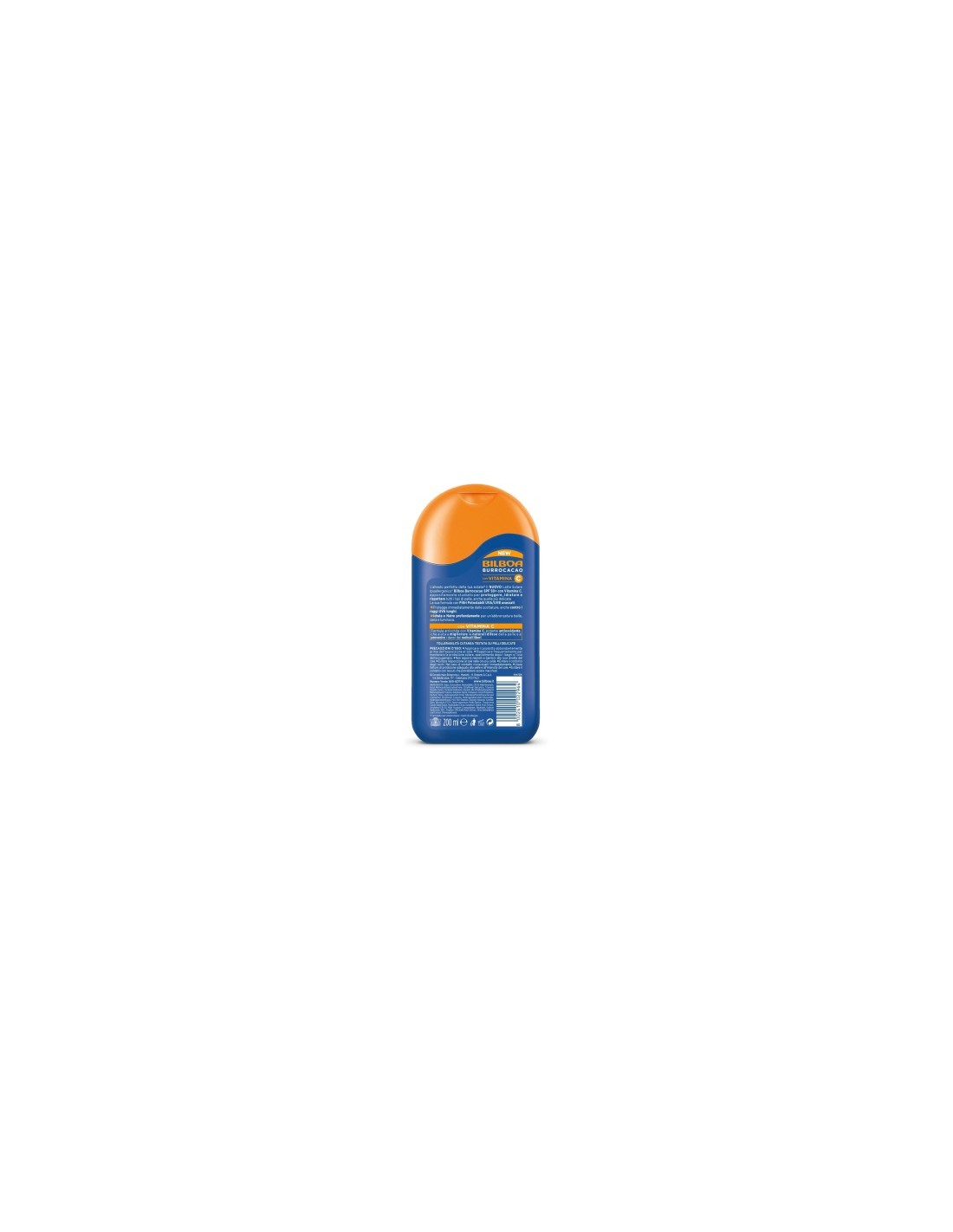 Bilboa Burrocacao Latte Solare SPF 50+, Protezione Solare Molto Alta per Pelli Sensibili, Formula con Vitamina C, 200 ml