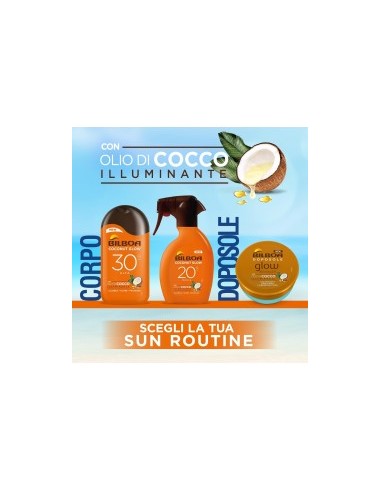 Bilboa, Latte Solare Coconut Glow SPF 15, Crema Solare con Olio di Cocco e Vitamina E, Leggera sulla Pelle, 200 ml