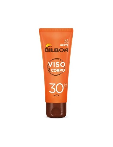 Bilboa, Viso&Corpo, Crema Viso e Corpo con Protezione SPF 30 - Formato da Viaggio da 75 ml