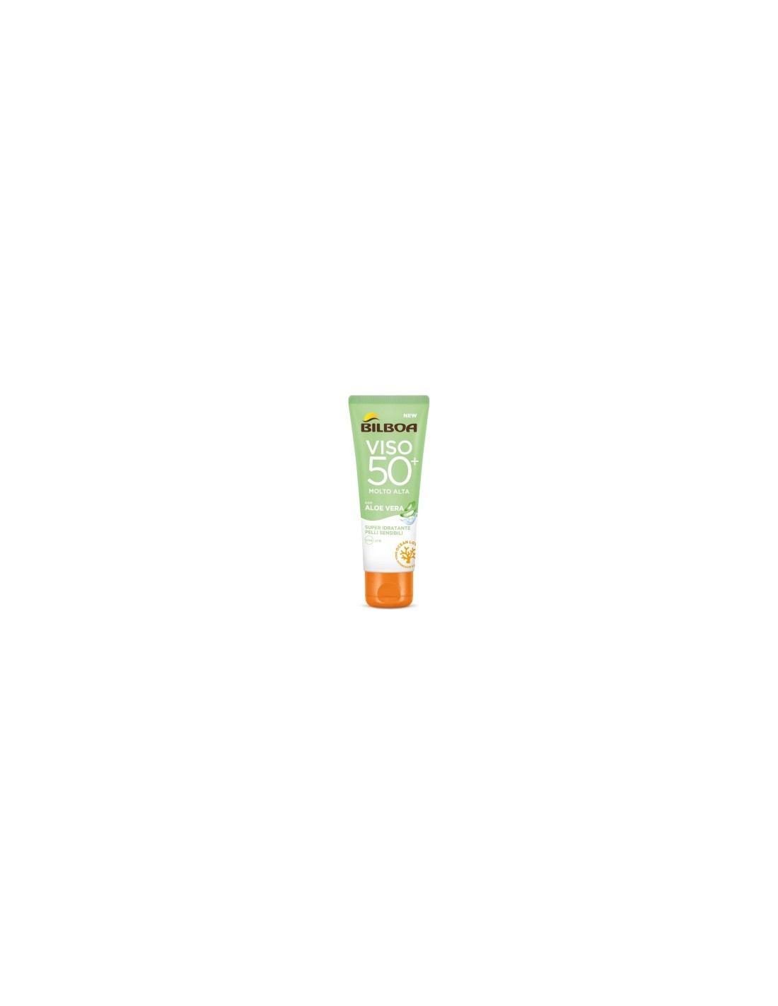 Bilboa, Protezione Solare Viso Aloe Sensitive SPF 50+, Crema Solare Alta per Pelli Sensibili, 50 ml
