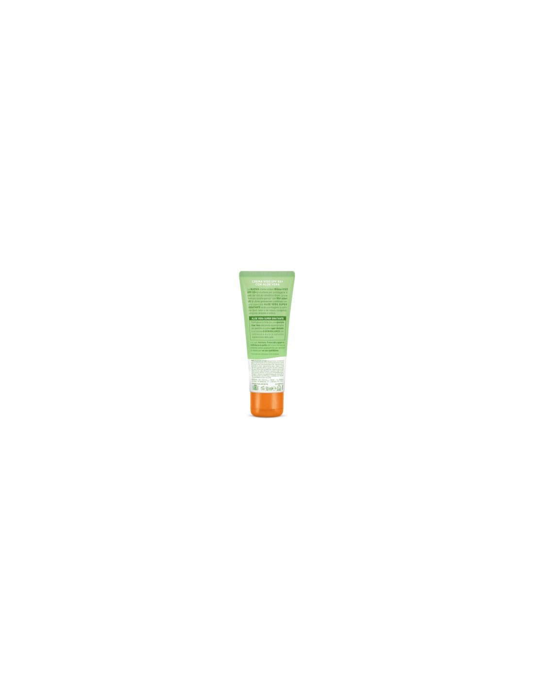 Bilboa, Protezione Solare Viso Aloe Sensitive SPF 50+, Crema Solare Alta per Pelli Sensibili, 50 ml