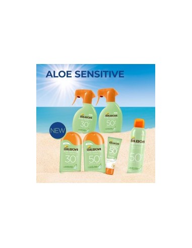 Bilboa, Protezione Solare Viso Aloe Sensitive SPF 50+, Crema Solare Alta per Pelli Sensibili, 50 ml