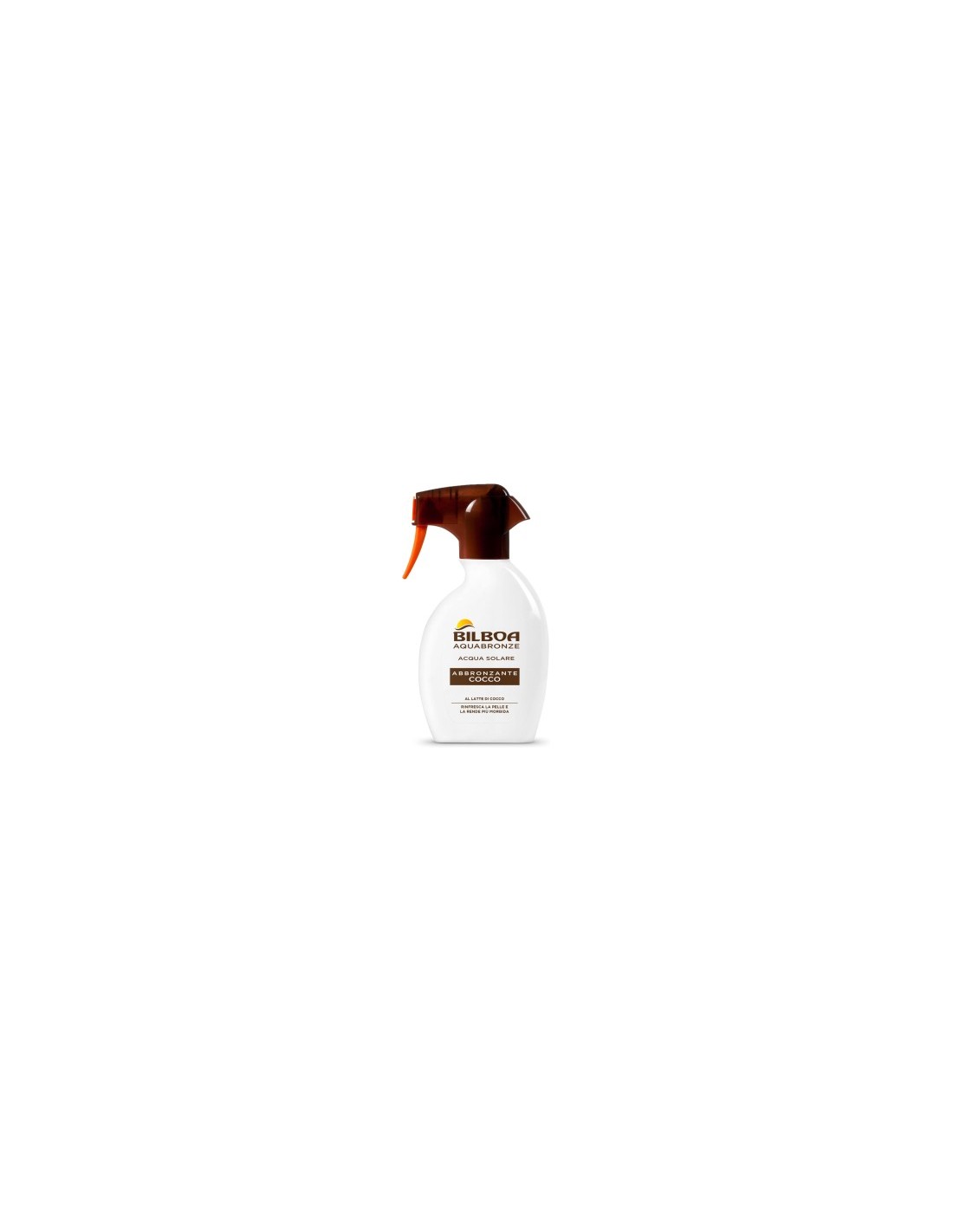 Bilboa Aquabronze Abbronzante Cocco, Acqua Solare con Cristalli di Mentolo e Profumo di Cocco, 250 ml