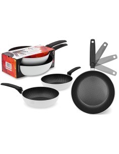 Bis padelle per induzione 24 e 28 cm con manico pieghevole AM Bee