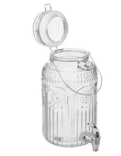 Dispenser per bevande in vetro Mona 3,8 litri