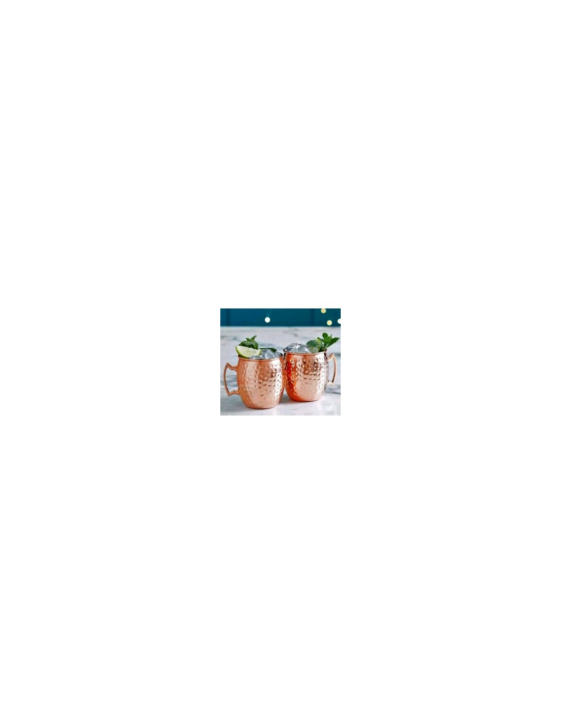 Set 2 bicchieri Moscow Mule in acciaio inox 47 cl