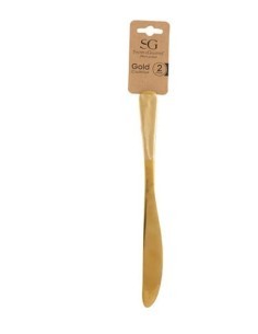 Set 2 coltelli in acciaio inox Gold