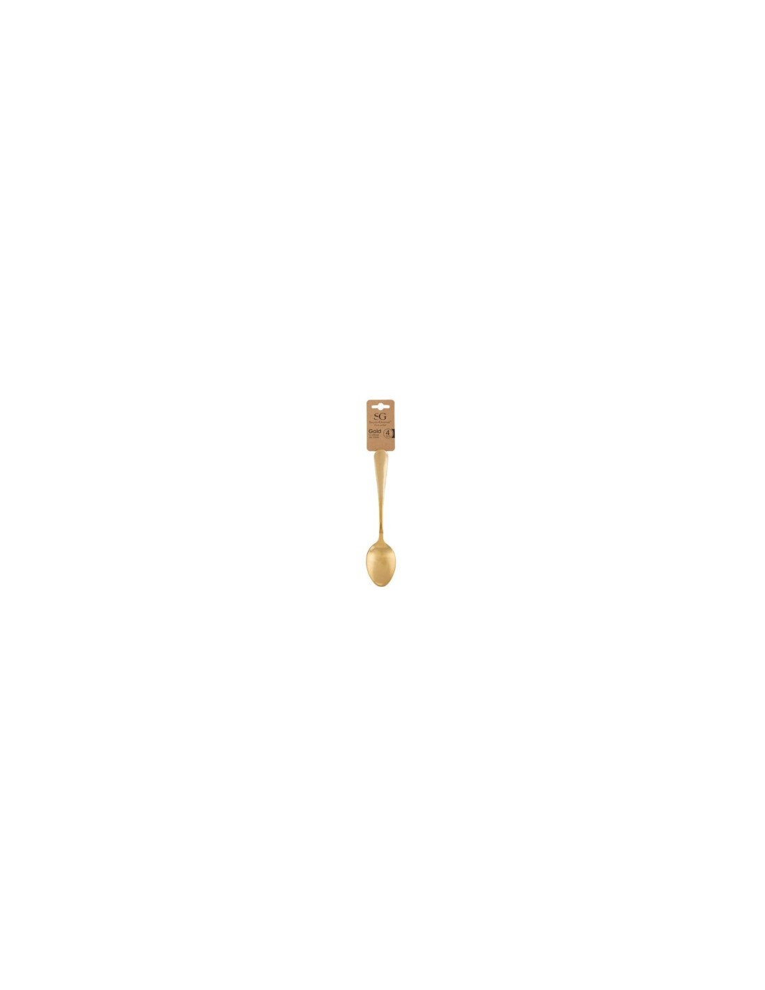 Set 4 cucchiai da minestra in acciaio inox Gold