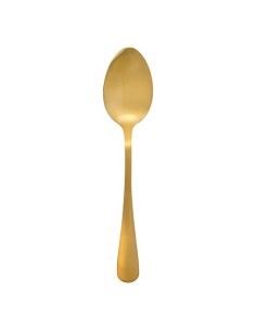 Set 4 cucchiai da minestra in acciaio inox Gold