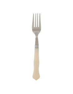 Set posate 24 pezzi, acciaio inox, manico avorio, lavabili, Bellissima, 6 forchette, 6 coltelli, 6 cucchiai, 6 cucchiaini, 21 cm