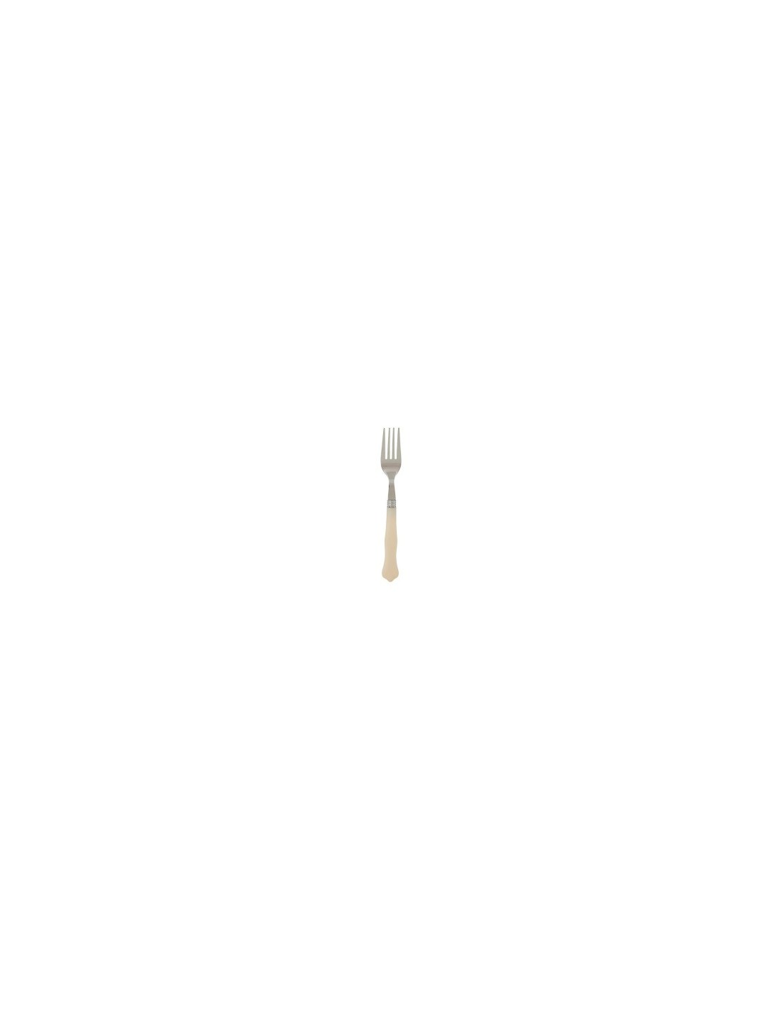 Set posate 24 pezzi, acciaio inox, manico avorio, lavabili, Bellissima, 6 forchette, 6 coltelli, 6 cucchiai, 6 cucchiaini, 21 cm