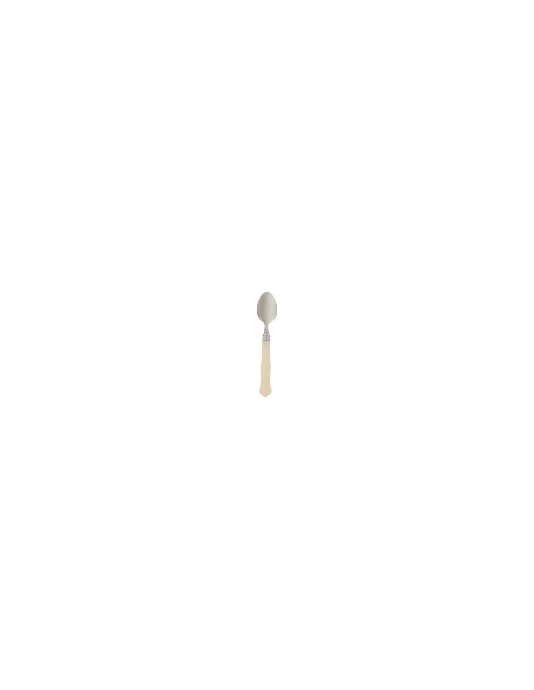 Set posate 24 pezzi, acciaio inox, manico avorio, lavabili, Bellissima, 6 forchette, 6 coltelli, 6 cucchiai, 6 cucchiaini, 21 cm