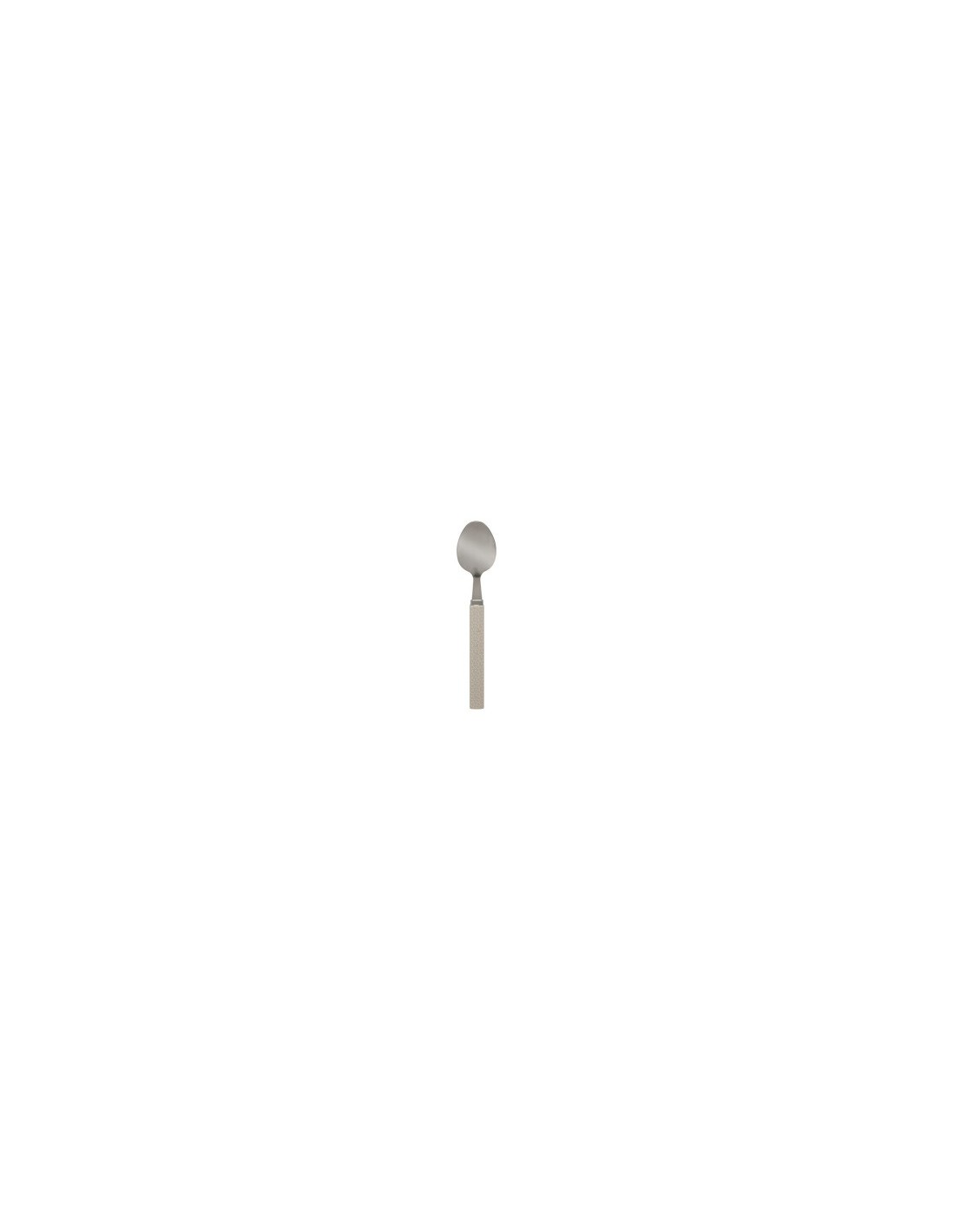 Set di posate 24 pezzi Geo in plastica con supporto beige