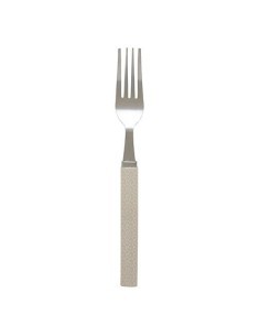 Set di posate 24 pezzi Geo in plastica con supporto beige