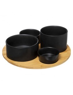 SET APERITIVO 176917 CON VASSOIO BAMBOO su TreG Ingrosso