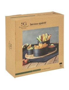 SET APERITIVO 176917 CON VASSOIO BAMBOO su TreG Ingrosso