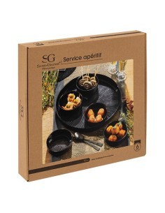 Set aperitivo Astra 6 pezzi nero