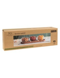 Set aperitivo Nala 4 pezzi marrone