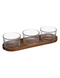 Set aperitivo Nala 4 pezzi marrone