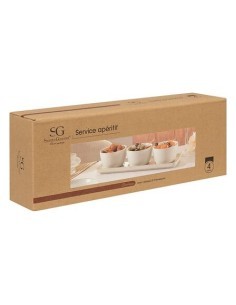 Set da aperitivo Arya 4 pezzi in ceramica