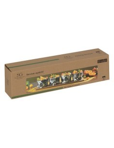 Set aperitivo Twisted Lime 5 pezzi con vassoio rettangolare in acacia