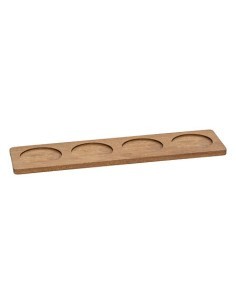 Set aperitivo Twisted Lime 5 pezzi con vassoio rettangolare in acacia