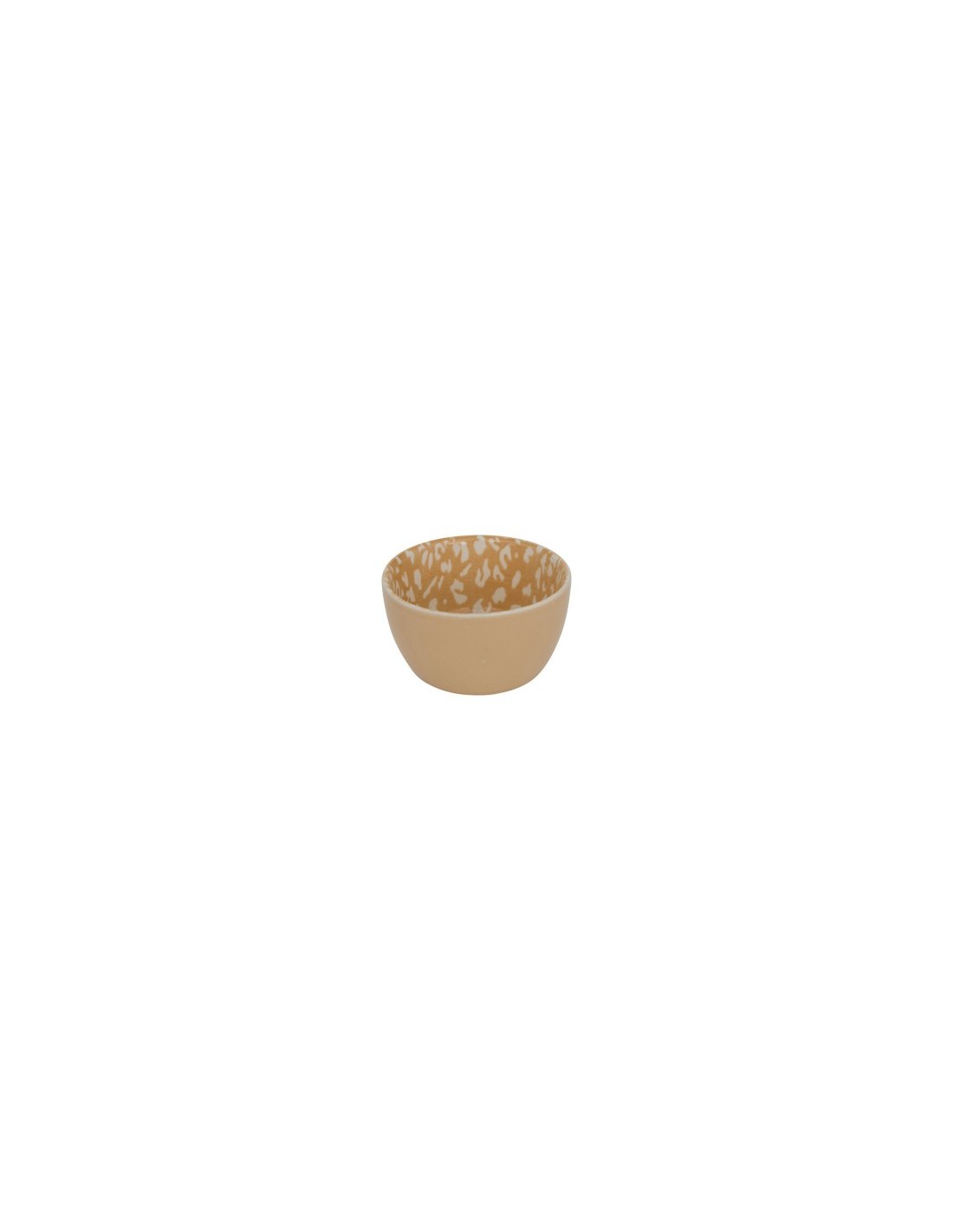 Servizio aperitivo 4 pezzi, coppette stoneware, vassoio bambù, beige e moka, design elegante, 30x10x6 cm
