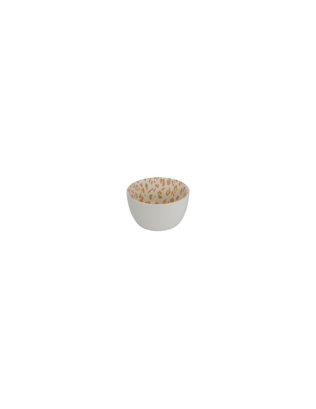 Servizio aperitivo 4 pezzi, coppette stoneware, vassoio bambù, beige e moka, design elegante, 30x10x6 cm