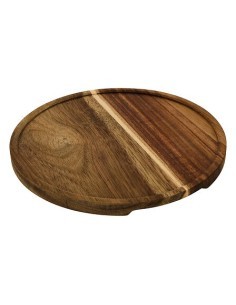 Servizio aperitivo 3 pezzi, stoneware bianco, vassoio con 2 coppette, collezione Elegance, design raffinato, diametro 20 cm