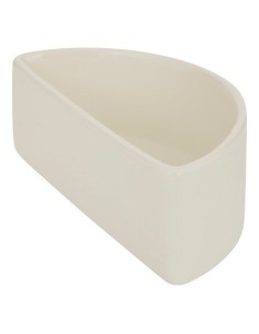 Servizio aperitivo 3 pezzi, stoneware bianco, vassoio con 2 coppette, collezione Elegance, design raffinato, diametro 20 cm