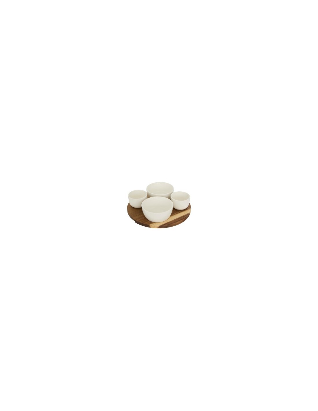 Servizio aperitivo 5 pezzi Elegance bianco