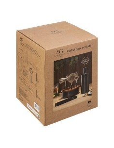 Set per cocktail in legno di mango nero