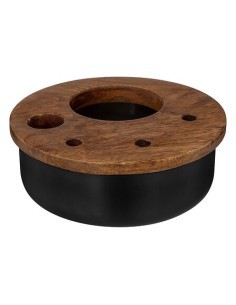 Set per cocktail in legno di mango nero