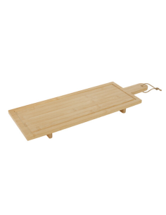 Tagliere da servizio Rio, bambù naturale, rettangolare, 60x20 cm, spesso 3,5 cm, elegante e resistente
