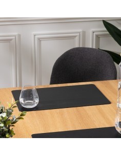 TOVAGLIETTA TENOR EFFETTO PELLE, NERO 45 X 30 CM su TreG Ingrosso