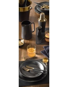 TOVAGLIETTA TENOR EFFETTO PELLE, NERO 45 X 30 CM su TreG Ingrosso