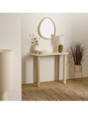 Consolle Olao, L. 100 cm, P. 40 cm, A. 80 cm, pino e MDF avorio