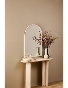 Specchio ad arco Calypso, L. 65,8 cm, P. 1,6 cm, A. 95,8 cm, plastica grigia